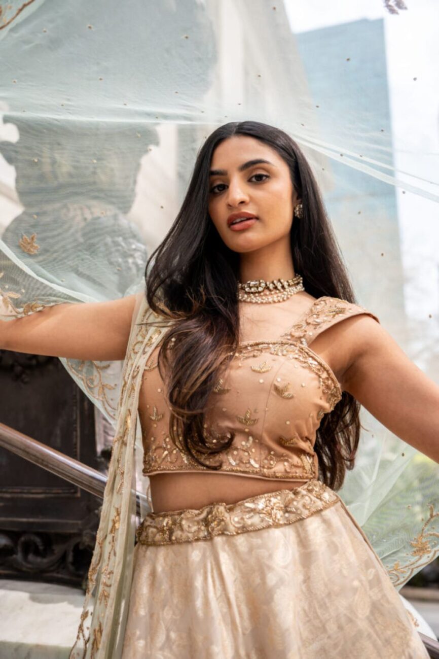 Ivory Banarasi Brocade Lehenga