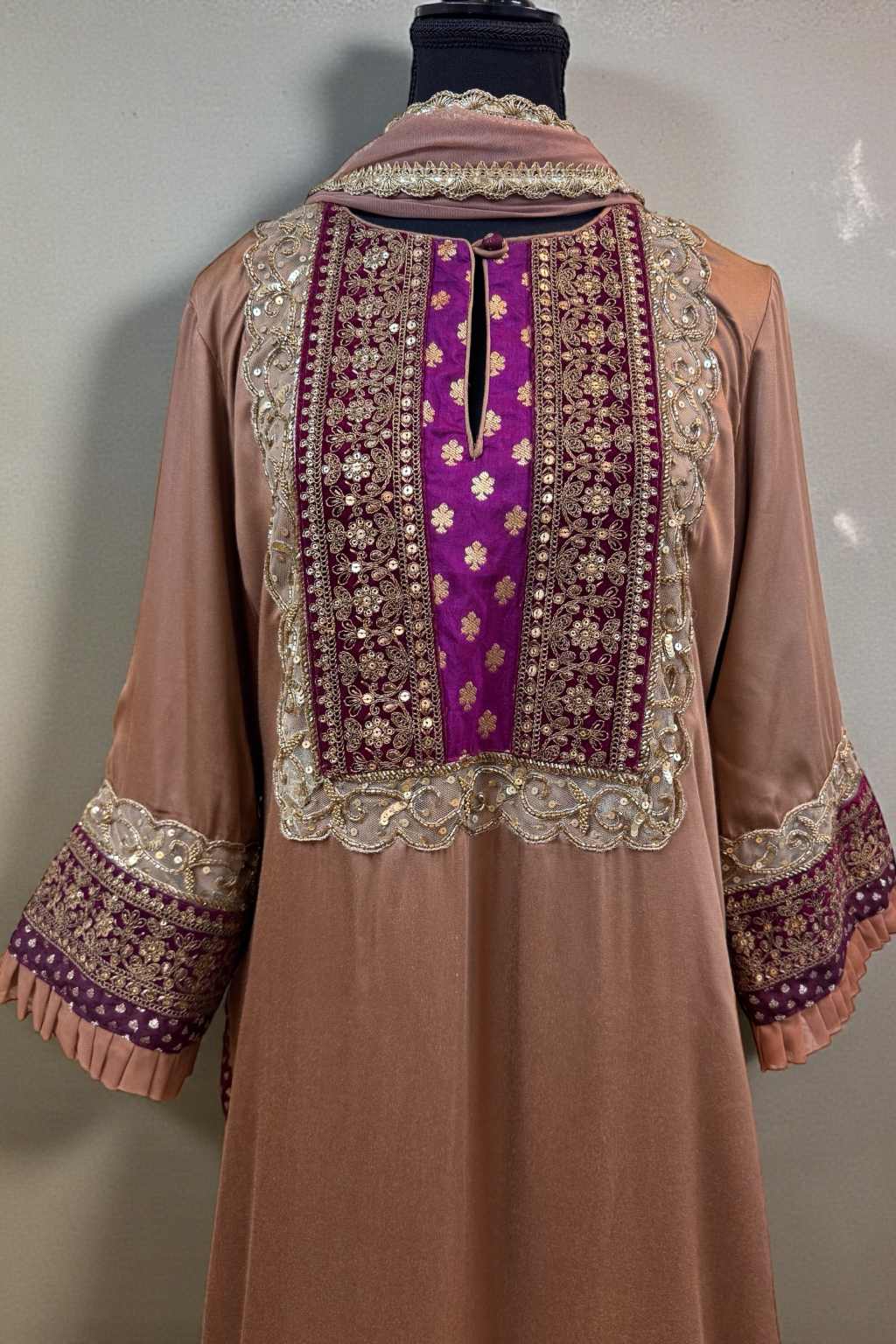 Brown Modal Hand Embroidered Kurta Set - Image 2